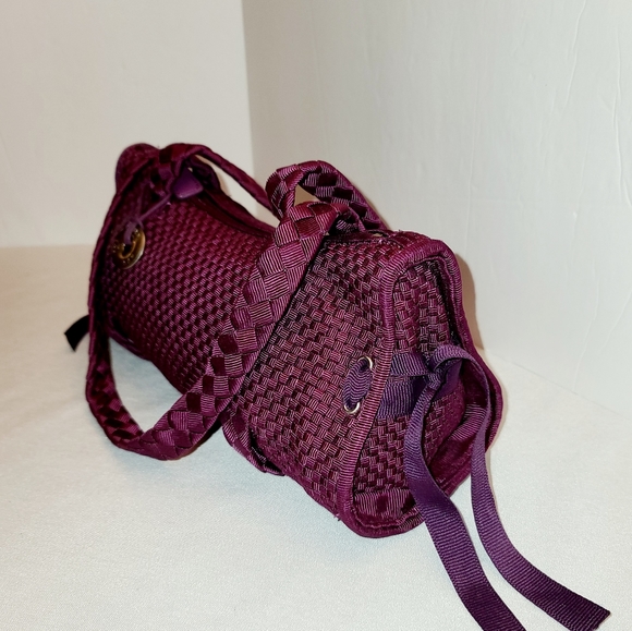 The Sak purple crocheted NWOT barrel purse - Picture 9 of 16